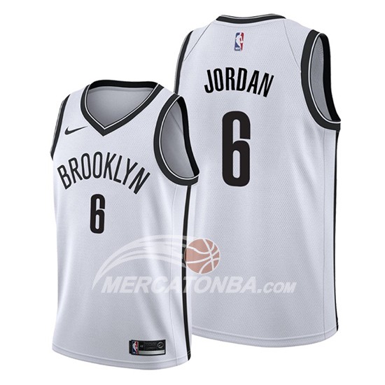 Maglia Brooklyn Nets Deandre Jordan Association Bianco